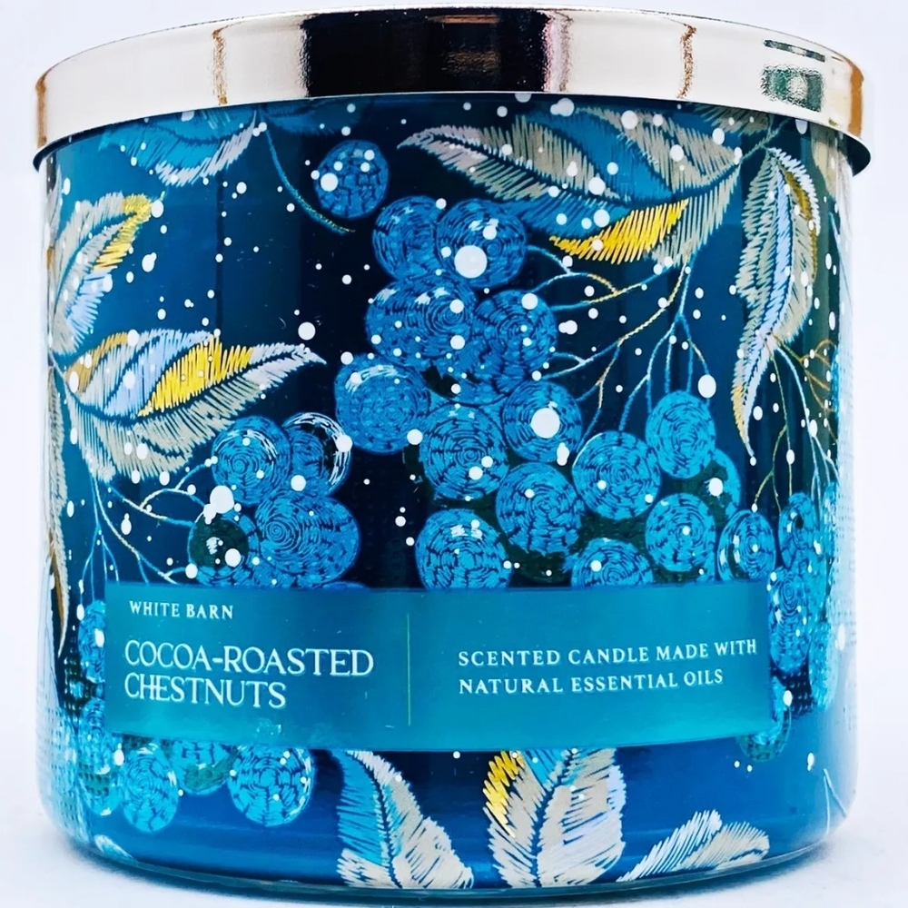 Bath & Body Works White Barn Cocoa-Roasted Chestnuts 3-Wick Candle